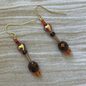 Retro inspired heart earrings